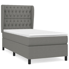 Boxspring Met Matras Stof Donkergrijs 100 x 200 cm Getuft ontwerp