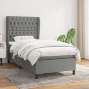 Boxspring met matras 100x200 cm donkergrijs