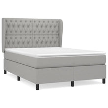 Boxspring Met Matras Stof Lichtgrijs 140 x 190 cm Getuft ontwerp