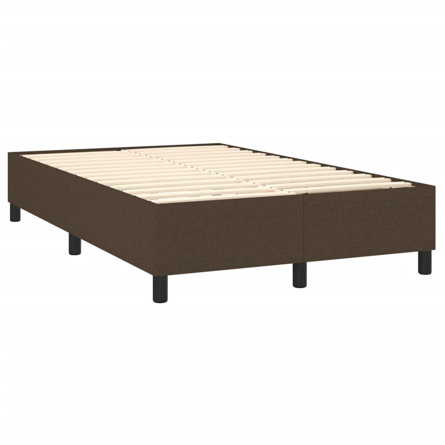 Boxspring Met Matras Stof Donkerbruin 140 x 190 cm Getuft ontwerp