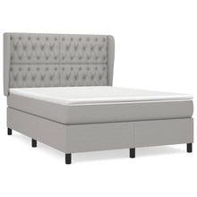 Boxspring Met Matras Stof Lichtgrijs 140 x 200 cm Getuft ontwerp