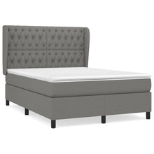 Boxspring Met Matras Stof Donkergrijs 140 x 200 cm Getuft ontwerp