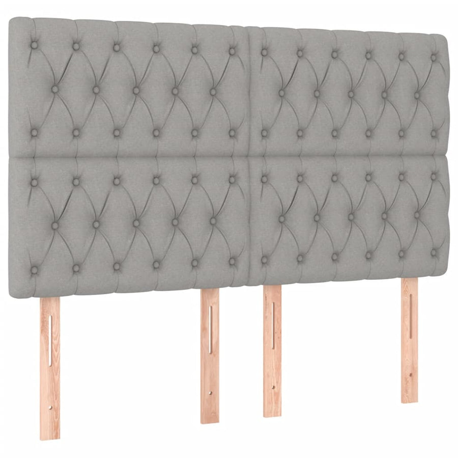 Boxspring Met Matras Stof Lichtgrijs 160 x 200 cm Getuft ontwerp