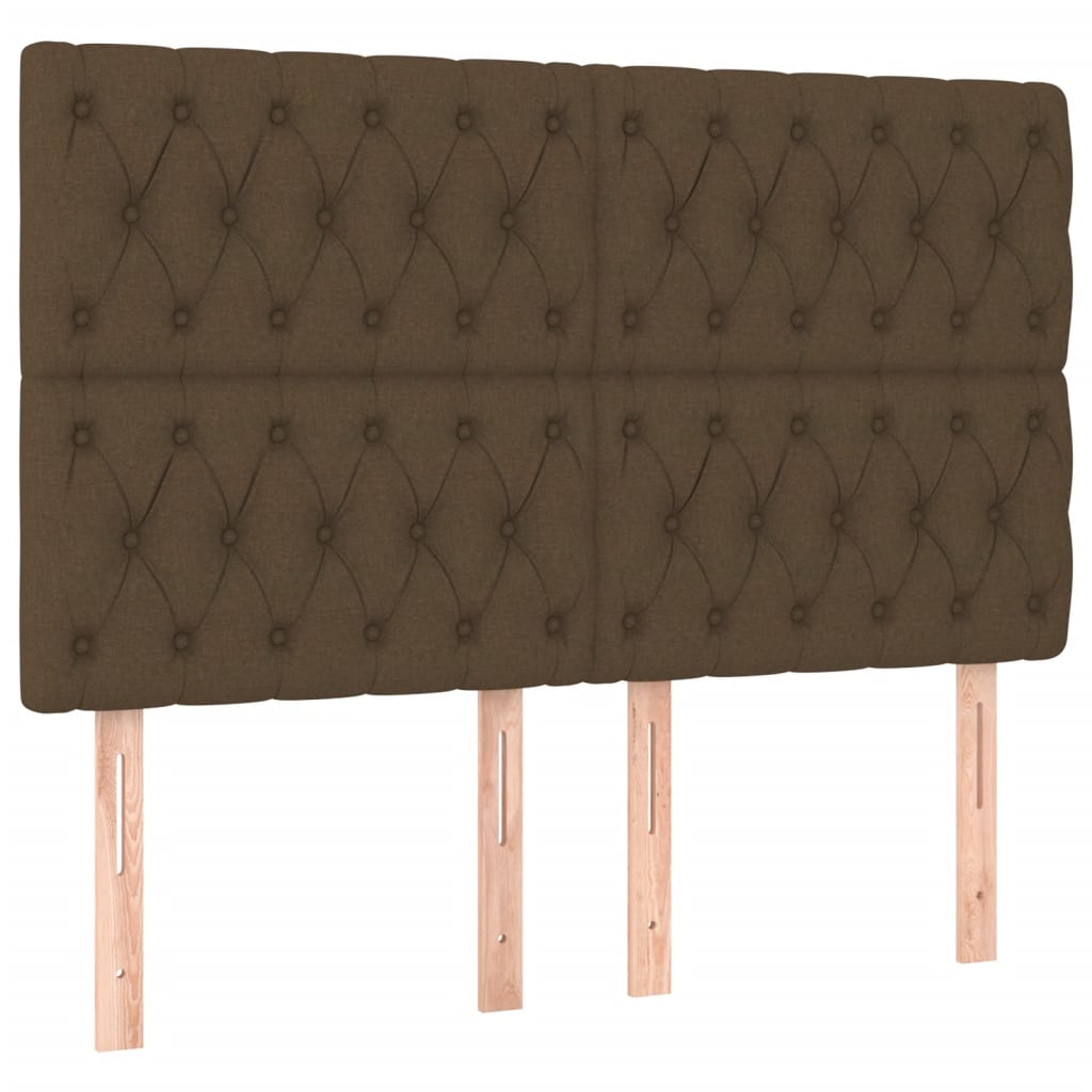 Boxspring Met Matras Stof Donkerbruin 160 x 200 cm Getuft ontwerp