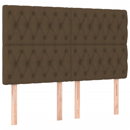 Boxspring Met Matras Stof Donkerbruin 160 x 200 cm Getuft ontwerp