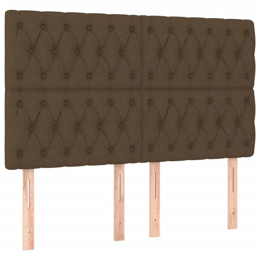 Boxspring Met Matras Stof Donkerbruin 160 x 200 cm Getuft ontwerp
