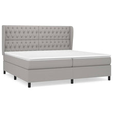 Boxspring Met Matras Stof Lichtgrijs 200 x 200 cm Getuft ontwerp