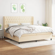 Boxspring met matras 200x200 cm crème