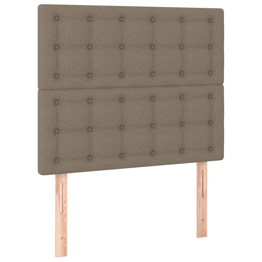 Boxspring met matras stof taupe 80x200 cm