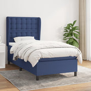 Boxspring met matras 80x200 cm blauw stof