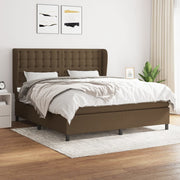 Boxspring 180x200 cm donkerbruin met pocketvering matras