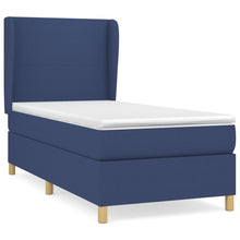 Boxspring Met Matras Stof Blauw 90 x 190 cm Effen ontwerp