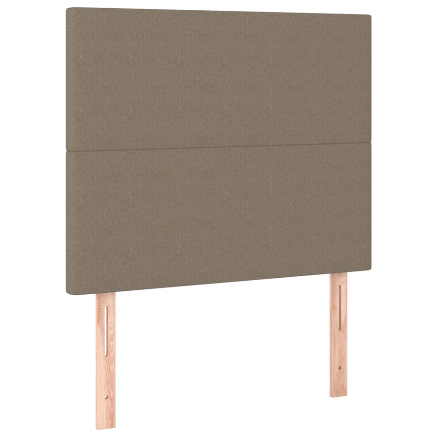 Boxspring met matras stof taupe 90x200 cm 90 x 200 cm Taupe