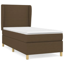 Boxspring Met Matras Stof Donkerbruin 100 x 200 cm Effen ontwerp