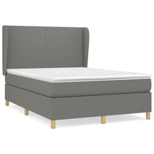 Boxspring Met Matras Stof Donkergrijs 140 x 200 cm Effen ontwerp