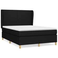 Boxspring Met Matras Stof Zwart 140 x 200 cm Effen ontwerp