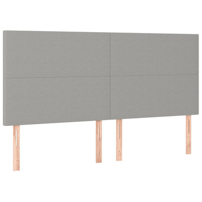 Boxspring Met Matras Stof Lichtgrijs 180 x 200 cm Effen ontwerp