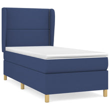Boxspring Met Matras Stof Blauw 90 x 190 cm Effen met spijkers