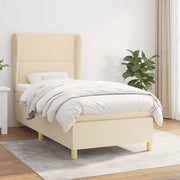 Boxspring 90x200 cm crèmekleurig met matras