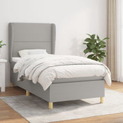 Boxspring 100x200 cm lichtgrijs met matras