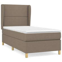 Boxspring met matras stof taupe 100x200 cm 100 x 200 cm Taupe