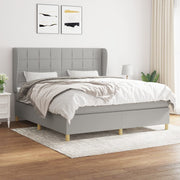 Boxspring 180x200 cm lichtgrijs met pocketvering matras