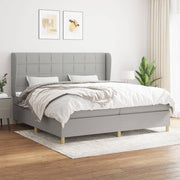 Boxspring 200x200 cm lichtgrijs met pocketvering matras