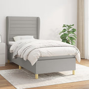 Boxspring bed 80x200 cm lichtgrijs met matras