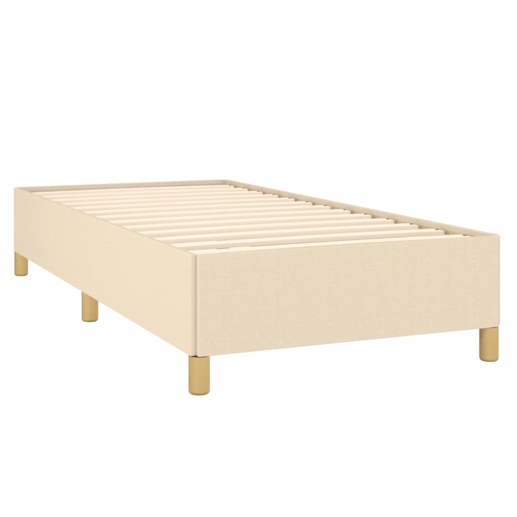 Boxspring met matras stof crèmekleurig 90x200 cm 90 x 200 cm Horizontale strepen