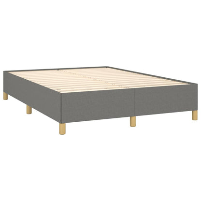Boxspring Met Matras Stof Donkergrijs 140 x 190 cm Horizontale strepen