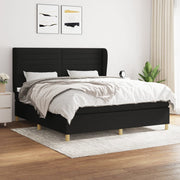Boxspring met matras 180x200 cm zwart
