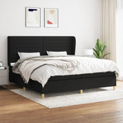Boxspring met matras zwart 200x200 cm