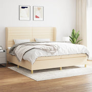 Boxspring met matras 200x200 cm crème