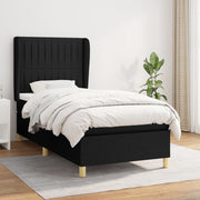 Boxspring zwart 90x200 cm met pocketvering matras