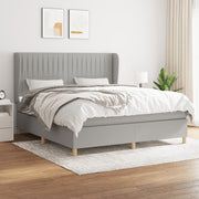 Boxspring met matras 160x200 cm lichtgrijs