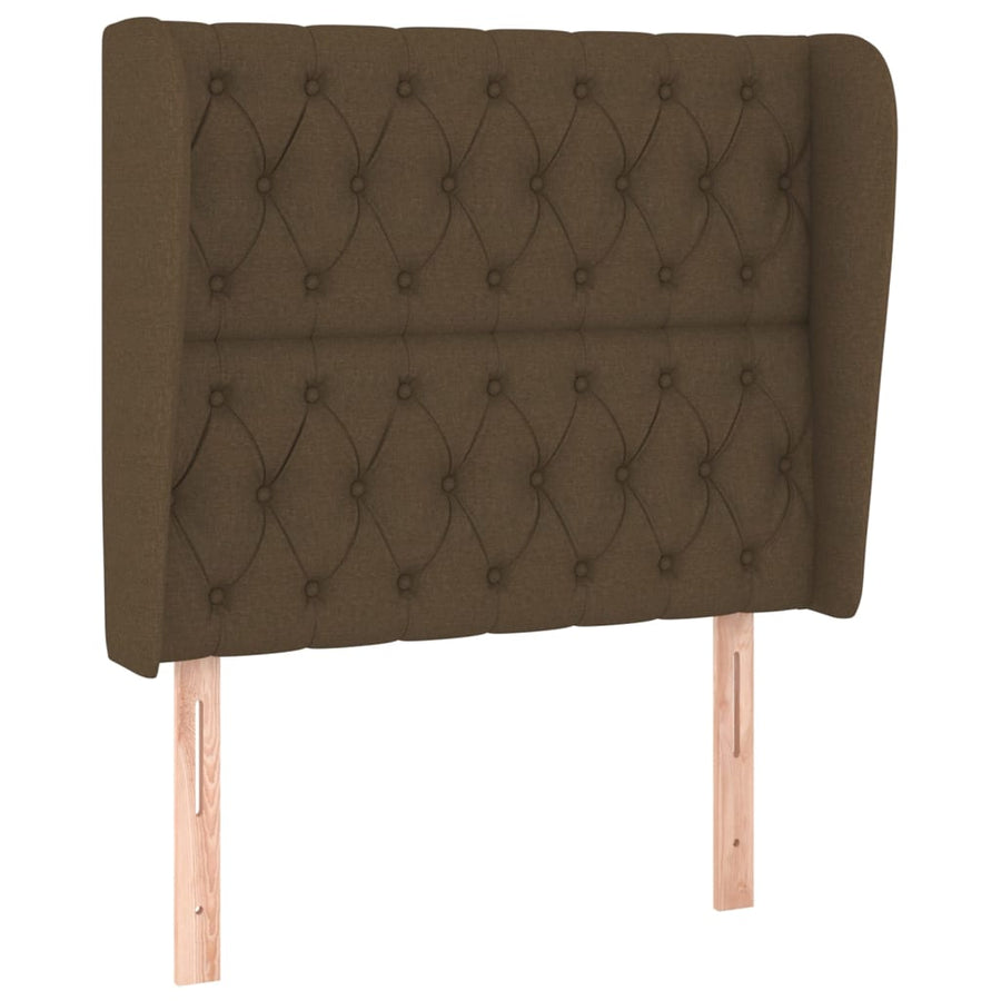 Boxspring Met Matras Stof Donkerbruin 90 x 190 cm Getuft ontwerp