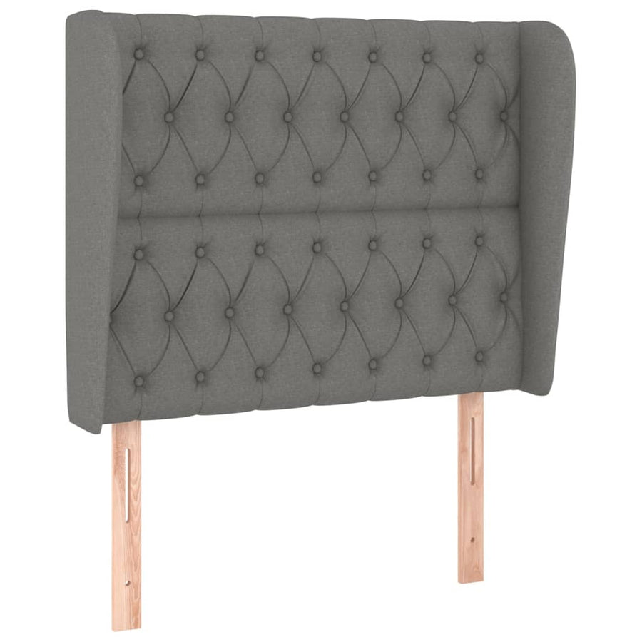 Boxspring Met Matras Stof Donkergrijs 90 x 200 cm Getuft ontwerp