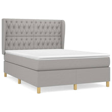 Boxspring Met Matras Stof Lichtgrijs 140 x 190 cm Getuft ontwerp