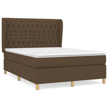 Boxspring Met Matras Stof Donkerbruin 140 x 200 cm Getuft ontwerp