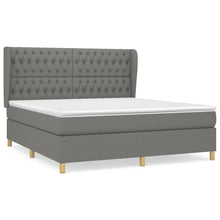 Boxspring Met Matras Stof Donkergrijs 180 x 200 cm Getuft ontwerp
