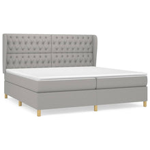 Boxspring Met Matras Stof Lichtgrijs 200 x 200 cm Getuft ontwerp