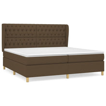 Boxspring Met Matras Stof Donkerbruin 200 x 200 cm Getuft ontwerp