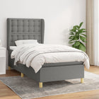 Boxspring met matras 80x200 cm donkergrijs