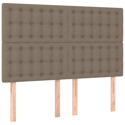 Boxspring Met Matras Stof Taupe 140 x 190 cm Knopen