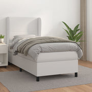 Boxspring met matras 80x200 cm wit kunstleer