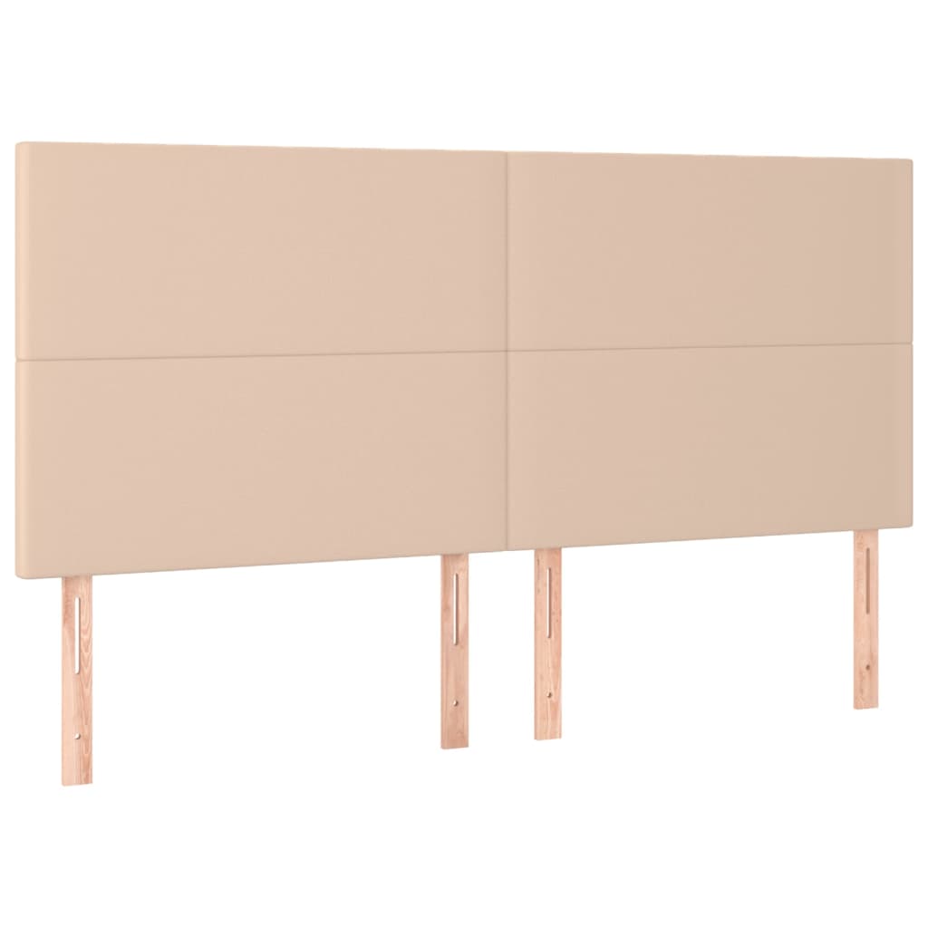 Boxspring met matras kunstleer cappuccinokleurig 180x200 cm