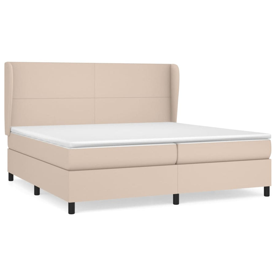 Boxspring Met Matras Kunstleer Kleurig 200 x 200 cm