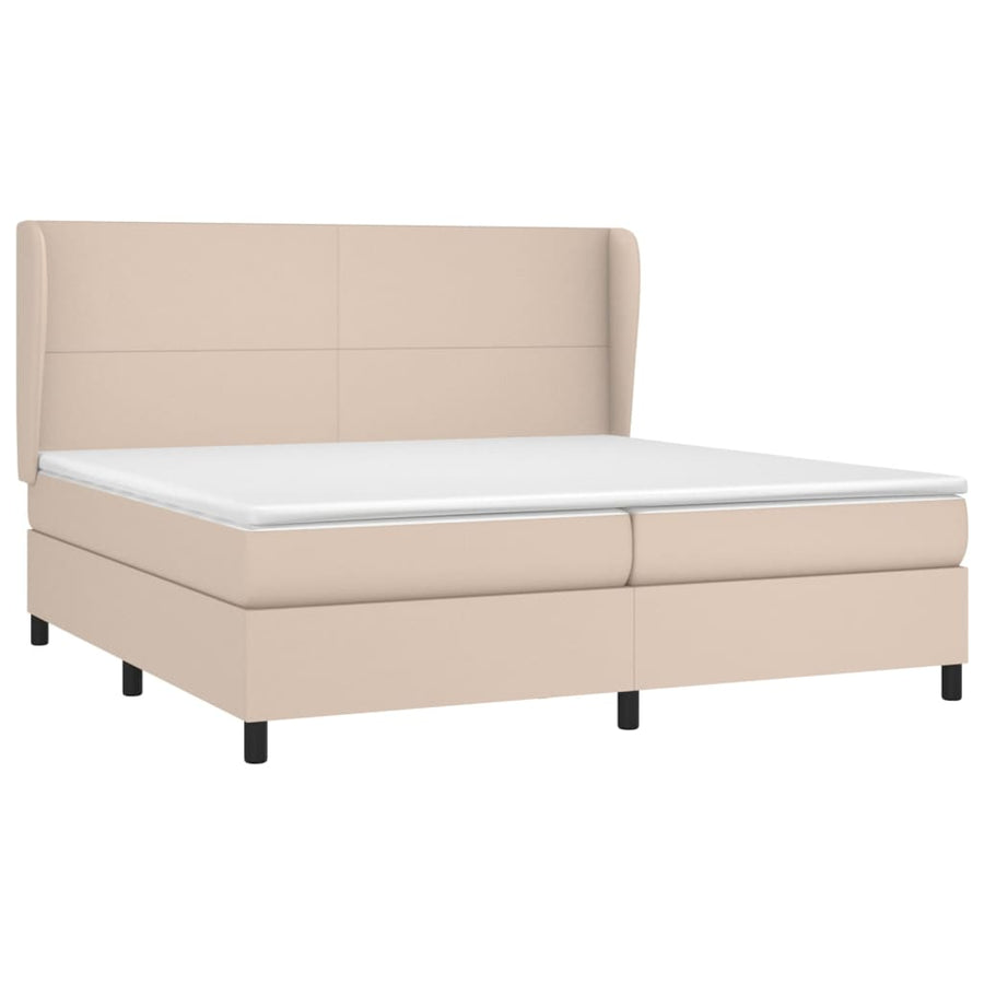 Boxspring Met Matras Kunstleer Kleurig 200 x 200 cm