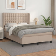 Boxspring 140x190 cm kunstleer cappuccino