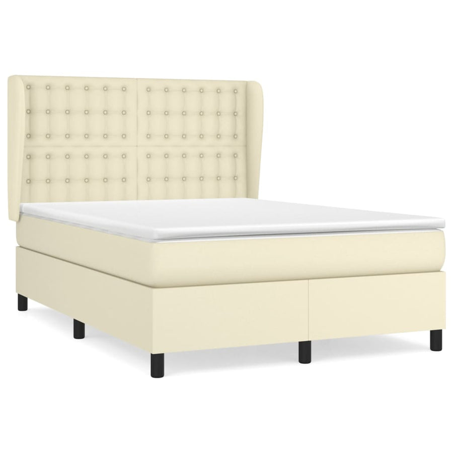 Boxspring Met Matras Kunstleer Kleurig 140 x 200 cm